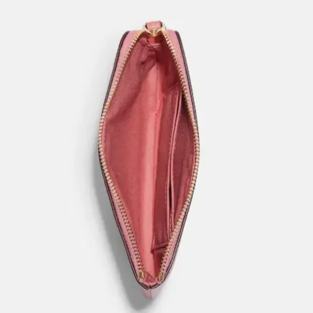 Coach Corner Zip Wristlet Gold / NWT